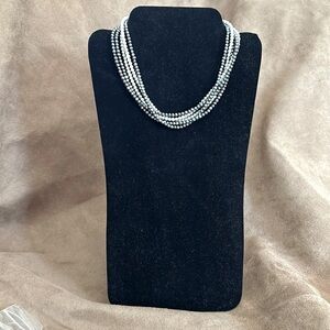 Silpada Sterling Silver Necklace with Silver & Gray Freshwater Pearls